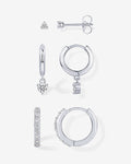 Earscape CZ Earring Trio