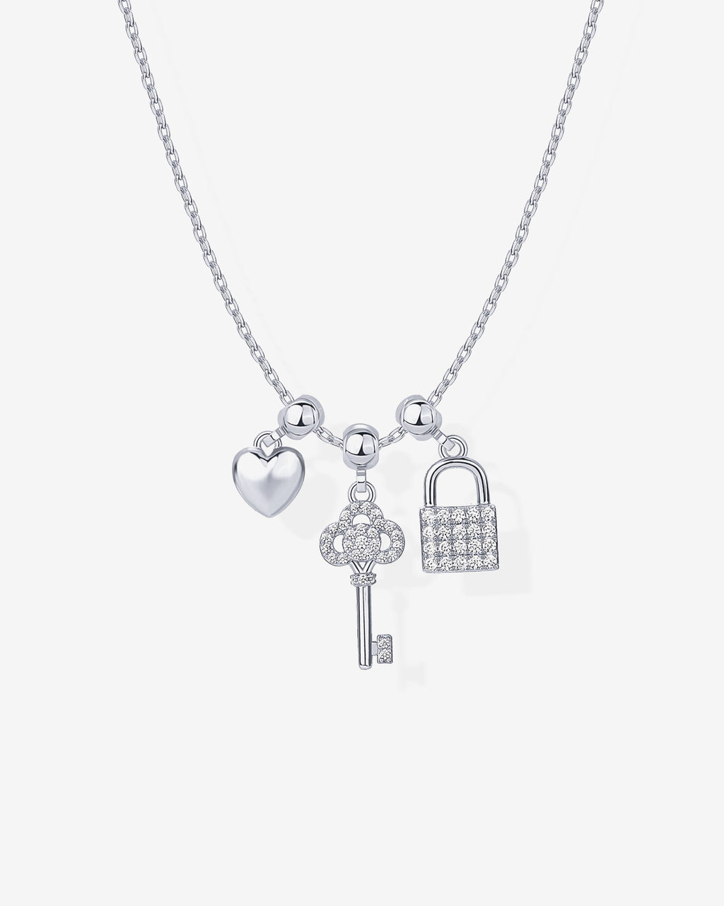Lock and Key Charm Necklace