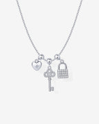Lock and Key Charm Necklace