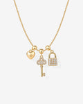 Lock and Key Charm Necklace