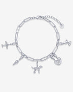 Cherished Connections Charm Paperclip Bracelet Set