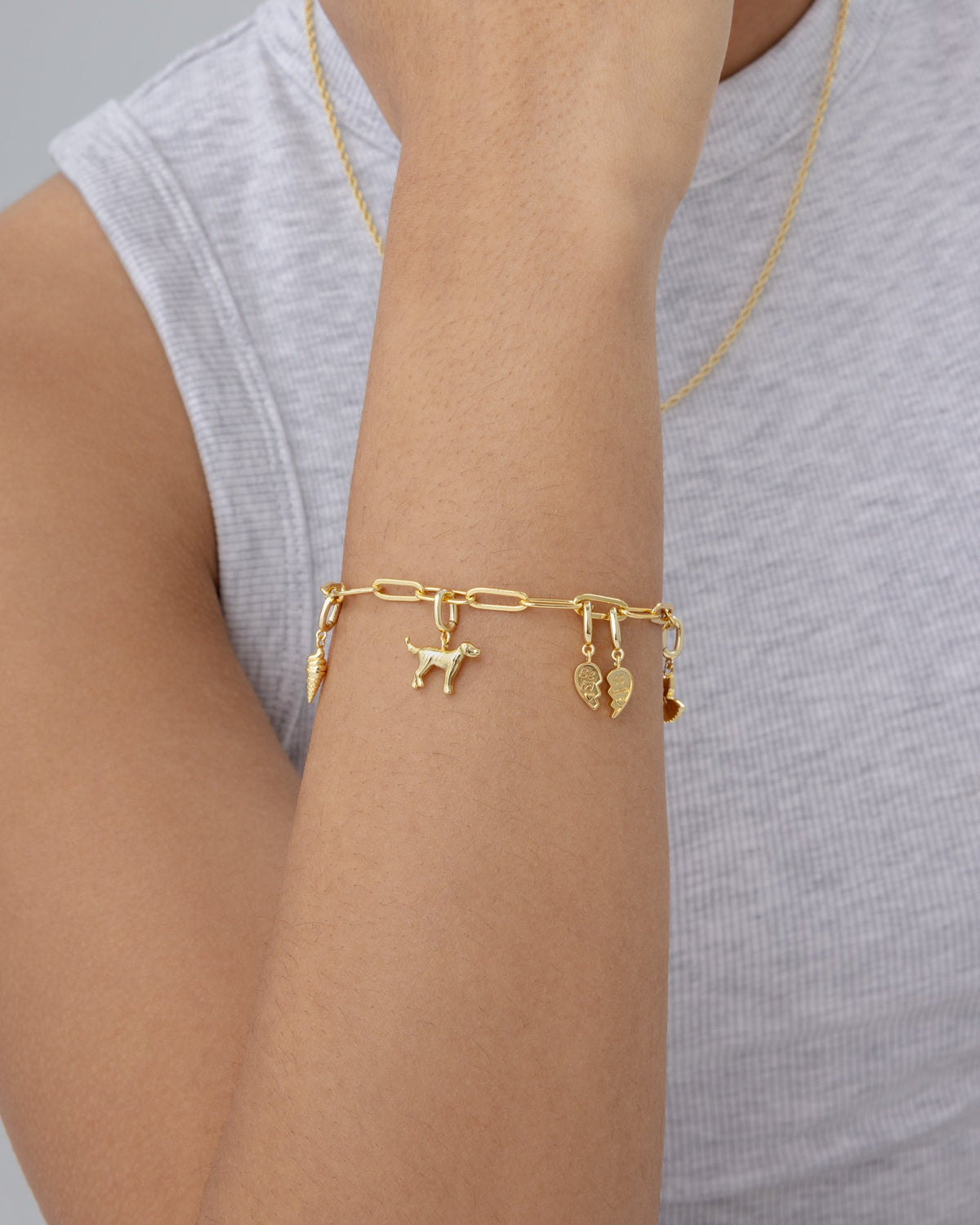 Cherished Connections Charm Paperclip Bracelet Set