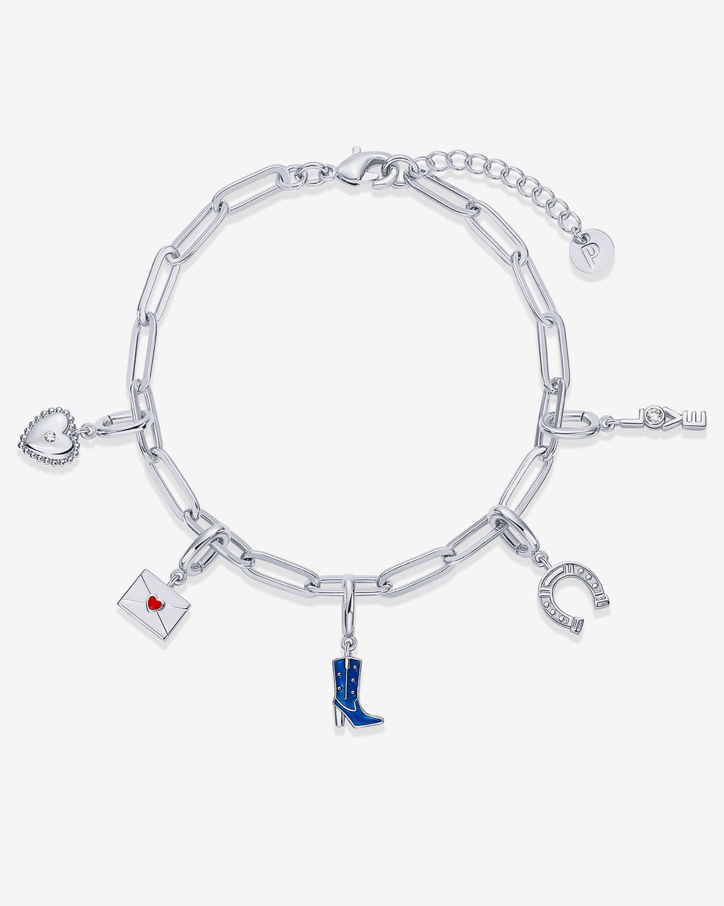 Western Meets Romantic vibes Charm Paperclip Bracelet Set