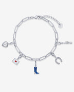 Western Meets Romantic vibes Charm Paperclip Bracelet Set