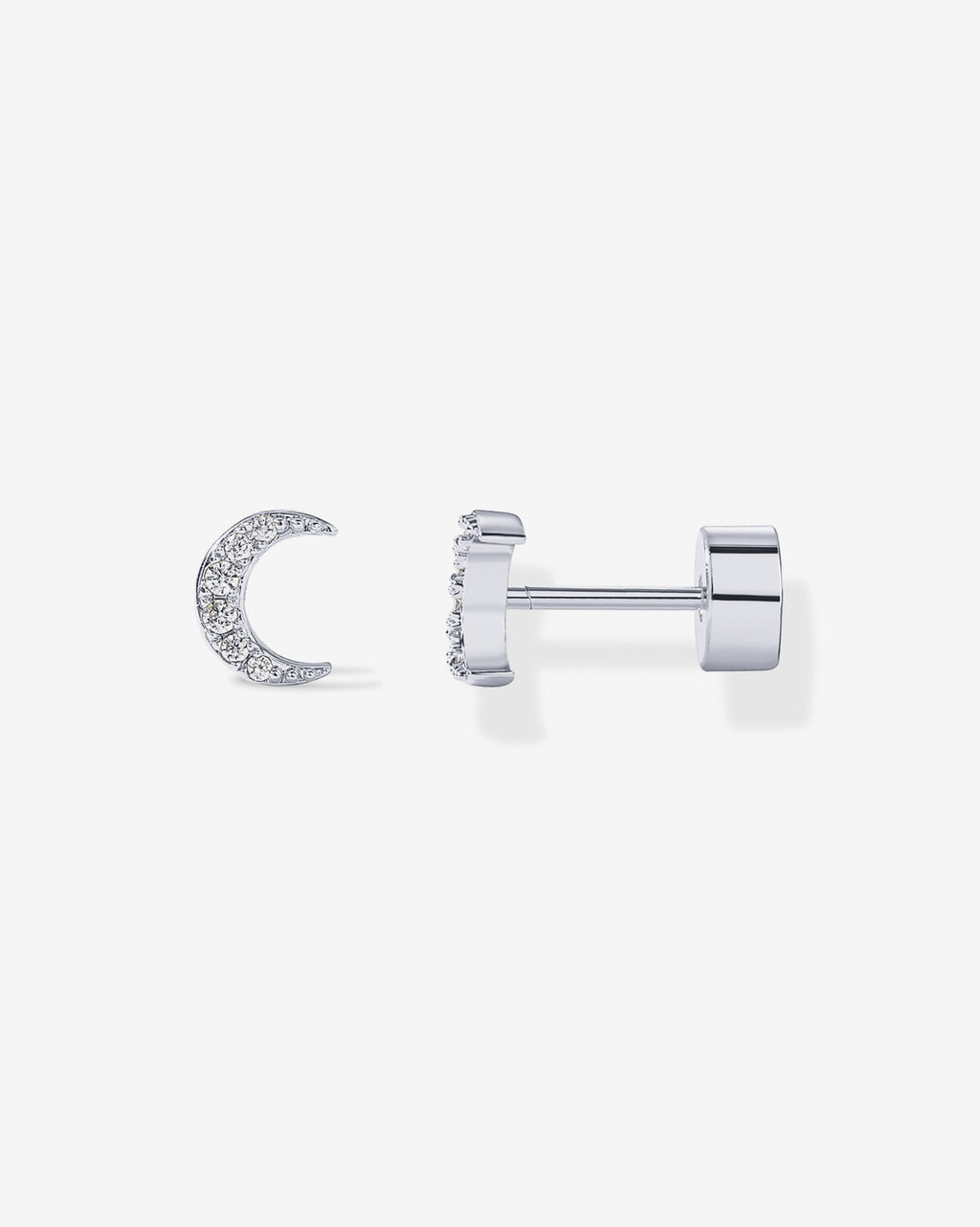 Crescent Moon Flat Back Earrings