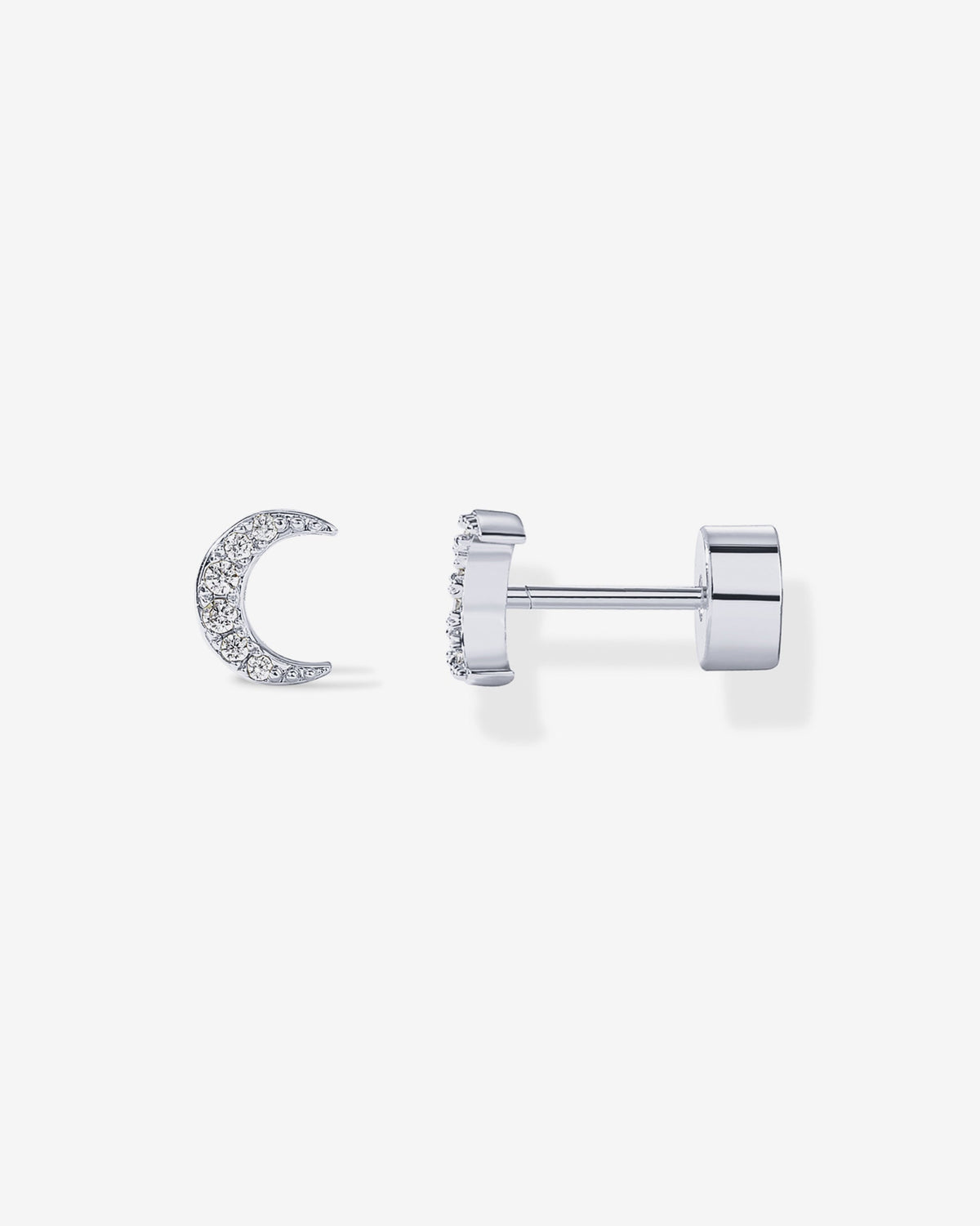 Crescent Moon Flat Back Earrings