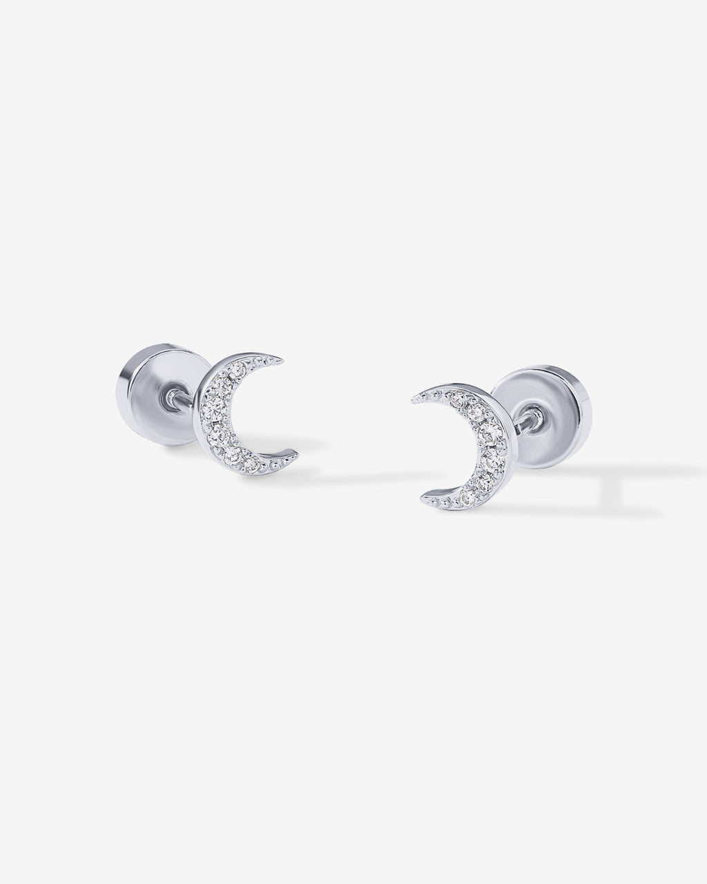 Crescent Moon Flat Back Earrings