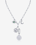 Chunky Charm Lariat Necklace