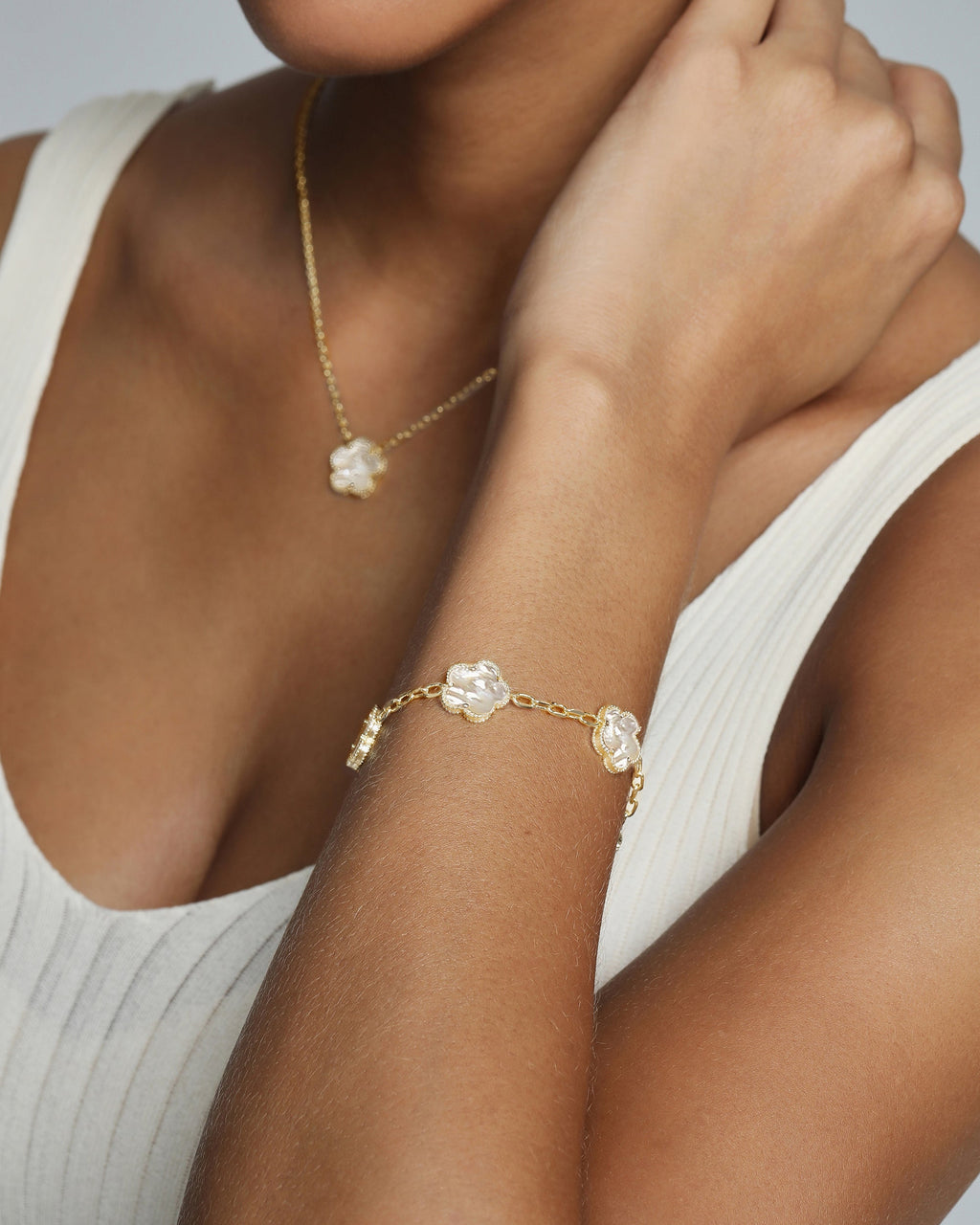 Gemstone Clover Bracelet
