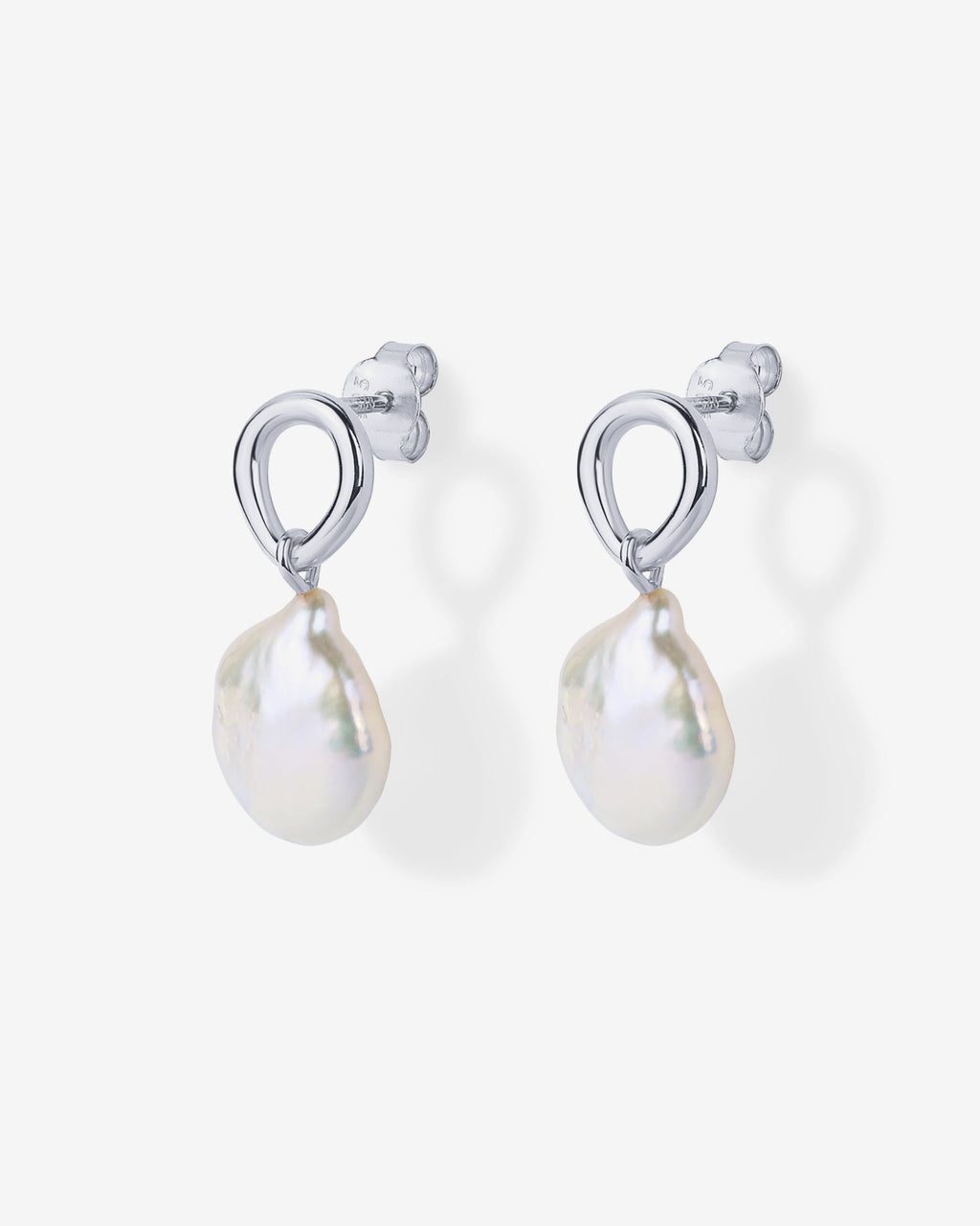 Organic Pearl Dangle Earrings