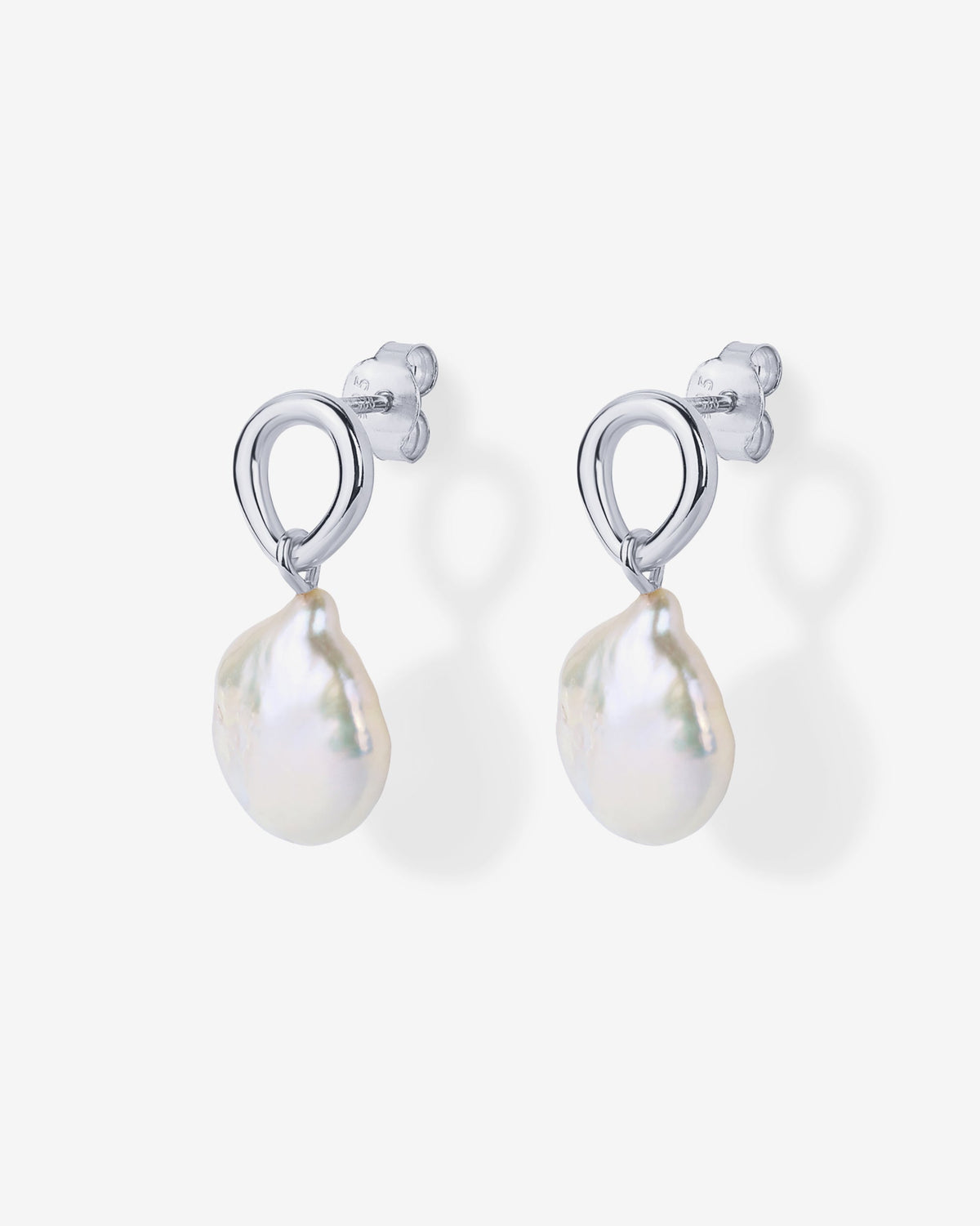 Organic Pearl Dangle Earrings