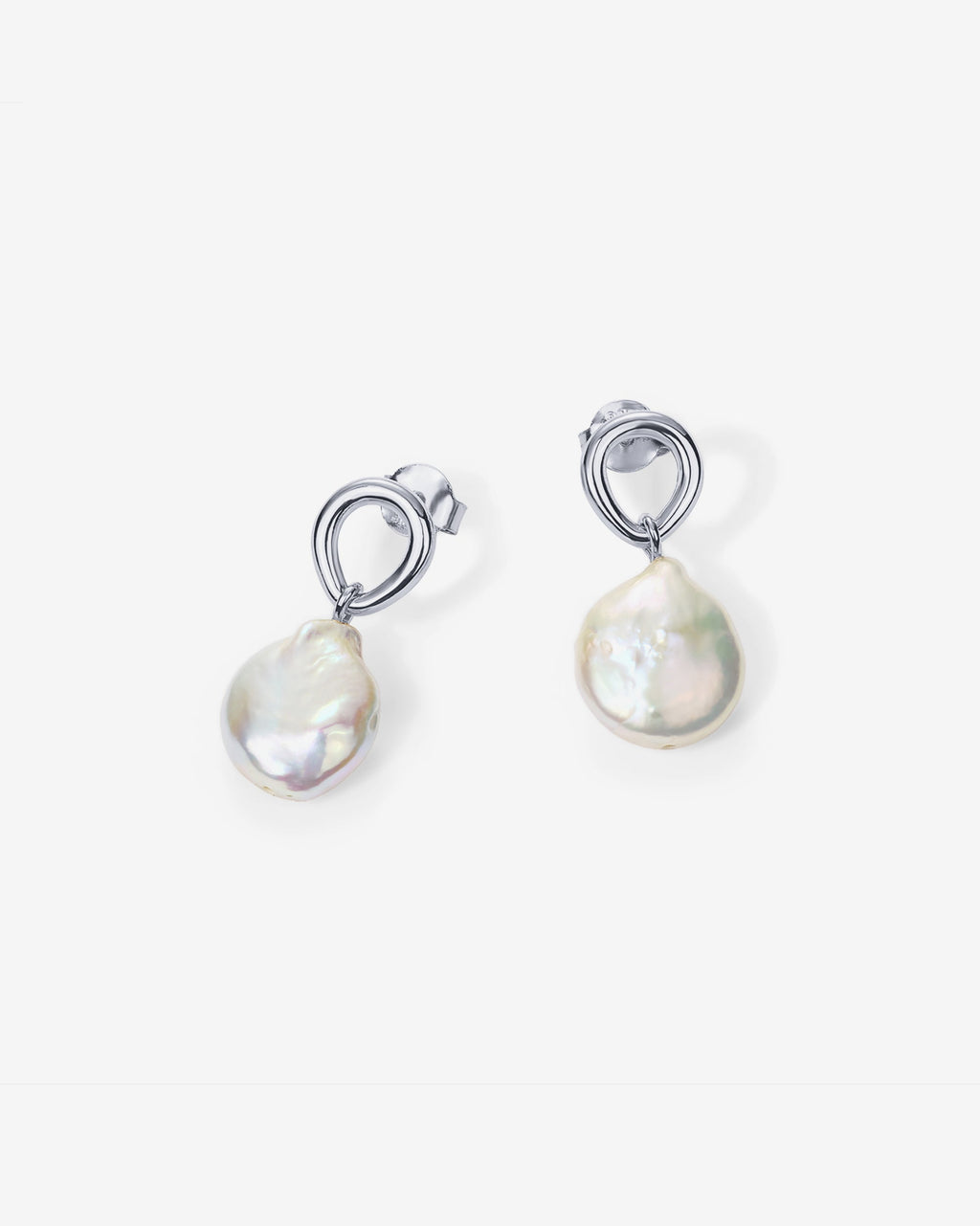 Organic Pearl Dangle Earrings