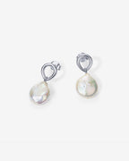 Organic Pearl Dangle Earrings