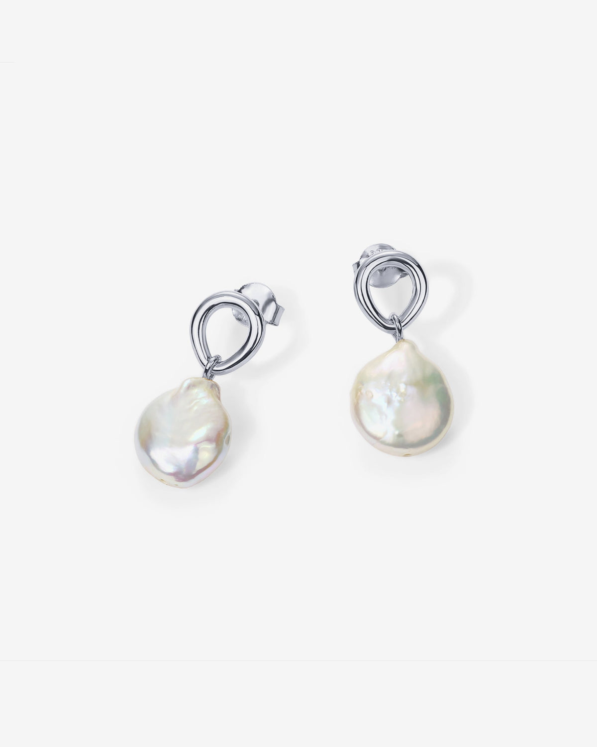 Organic Pearl Dangle Earrings