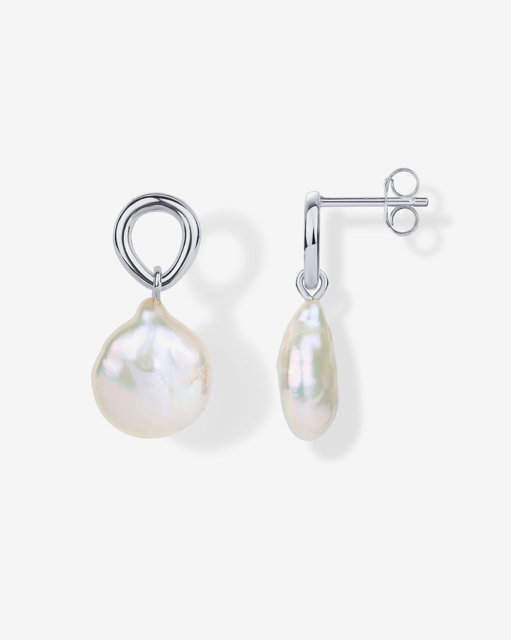 Organic Pearl Dangle Earrings