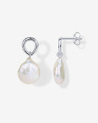 Organic Pearl Dangle Earrings