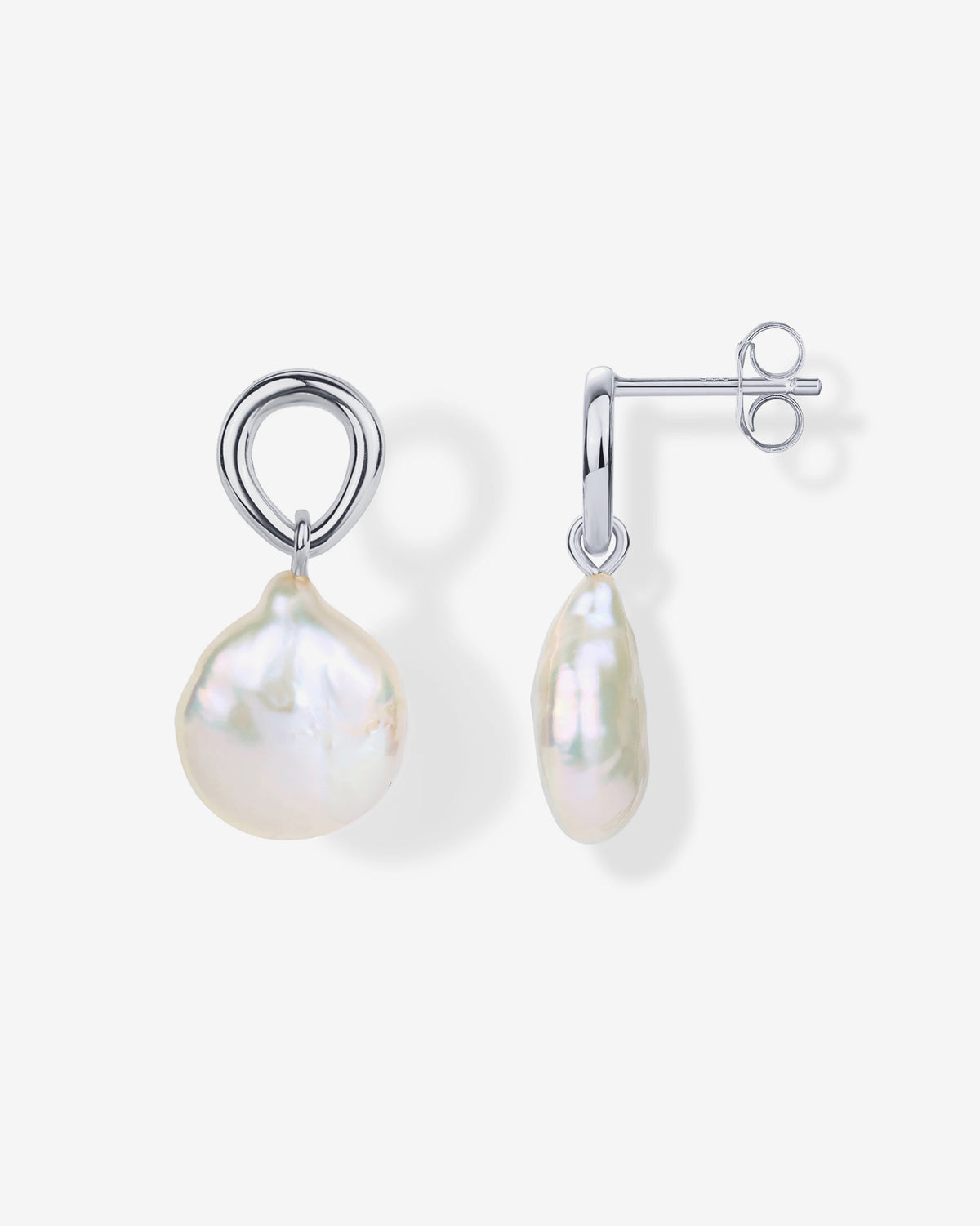 Organic Pearl Dangle Earrings