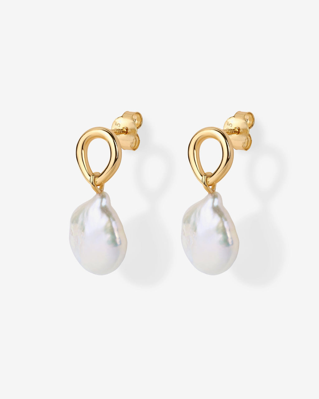 Organic Pearl Dangle Earrings