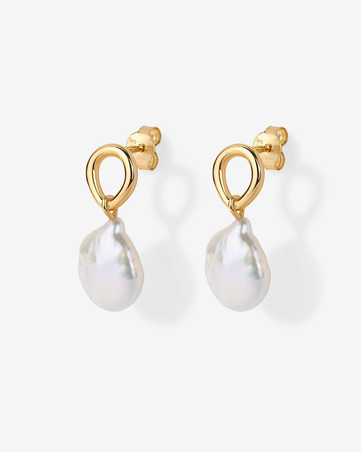 Organic Pearl Dangle Earrings