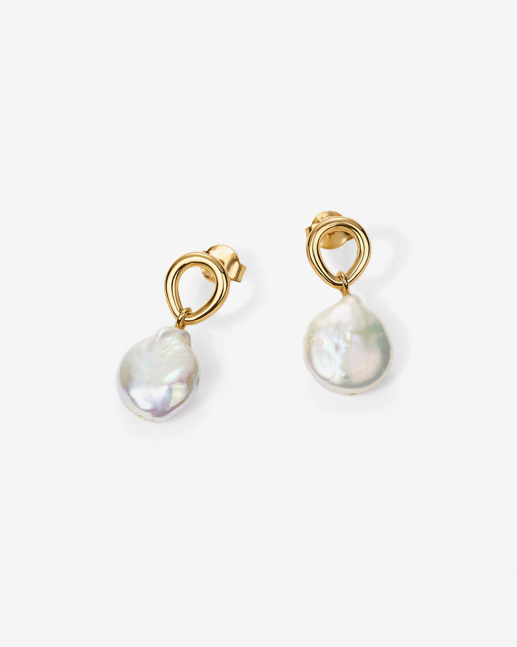 Organic Pearl Dangle Earrings
