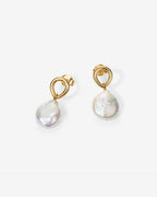 Organic Pearl Dangle Earrings