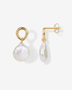 Organic Pearl Dangle Earrings
