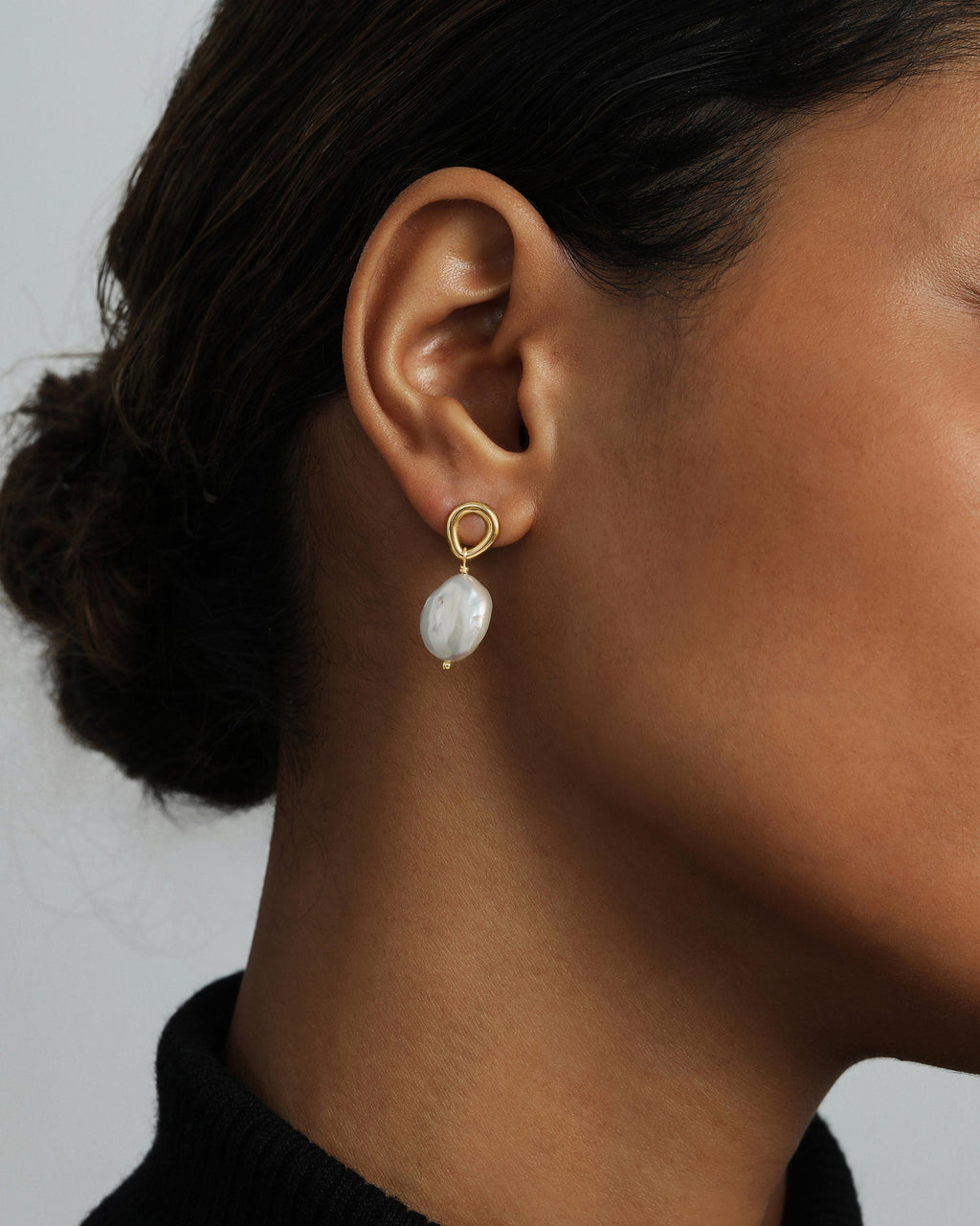 Organic Pearl Dangle Earrings