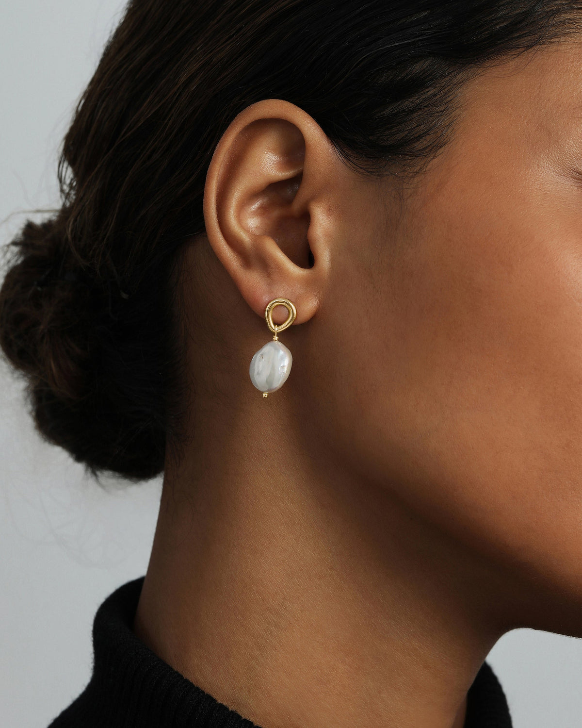 Organic Pearl Dangle Earrings