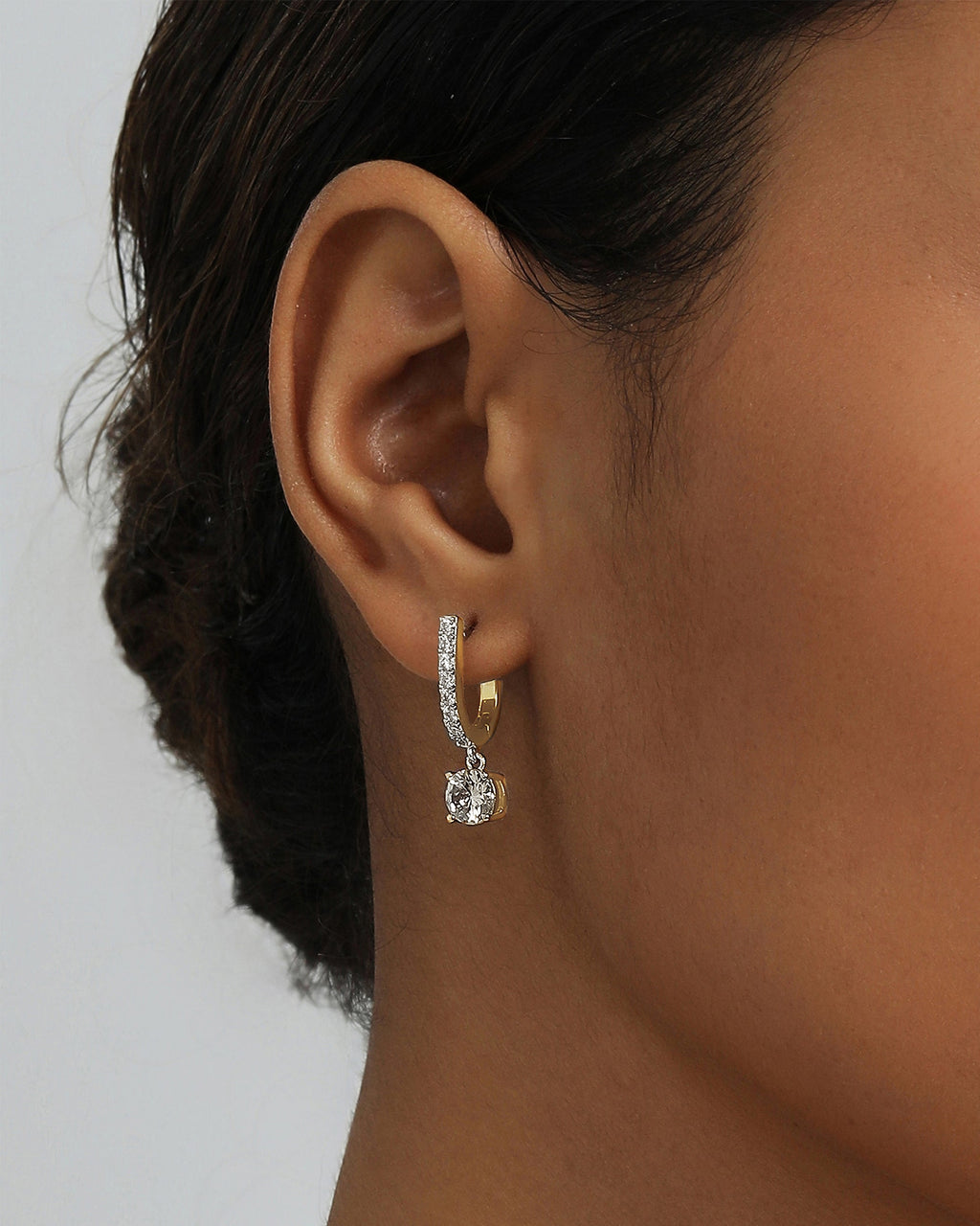 Bridal Huggie Earrings