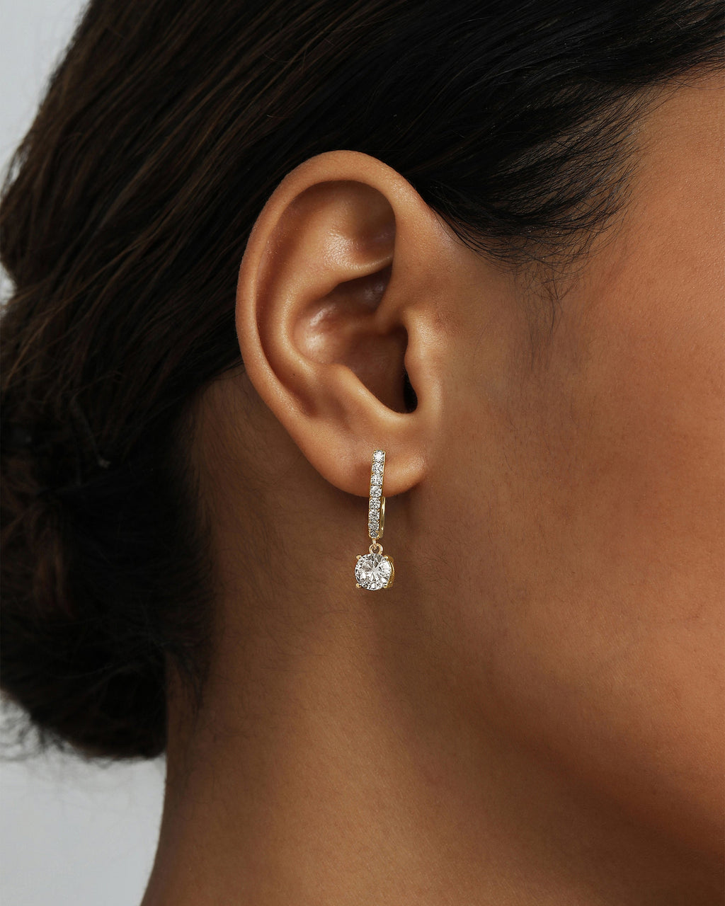 Bridal Huggie Earrings