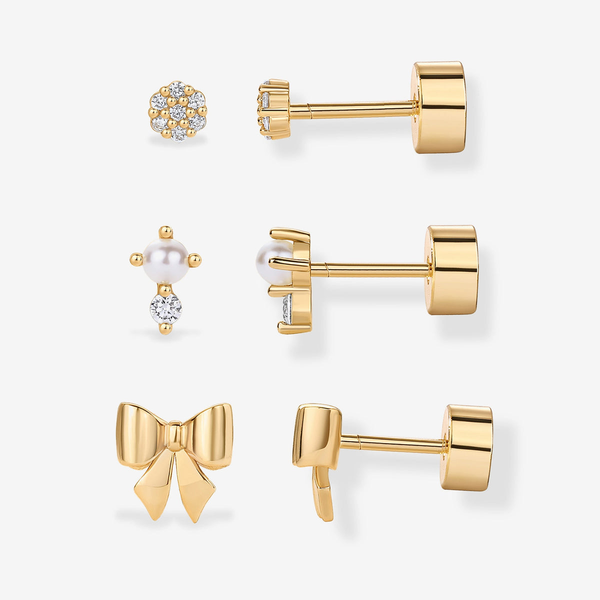 Coquette Screw Back Earring Pack