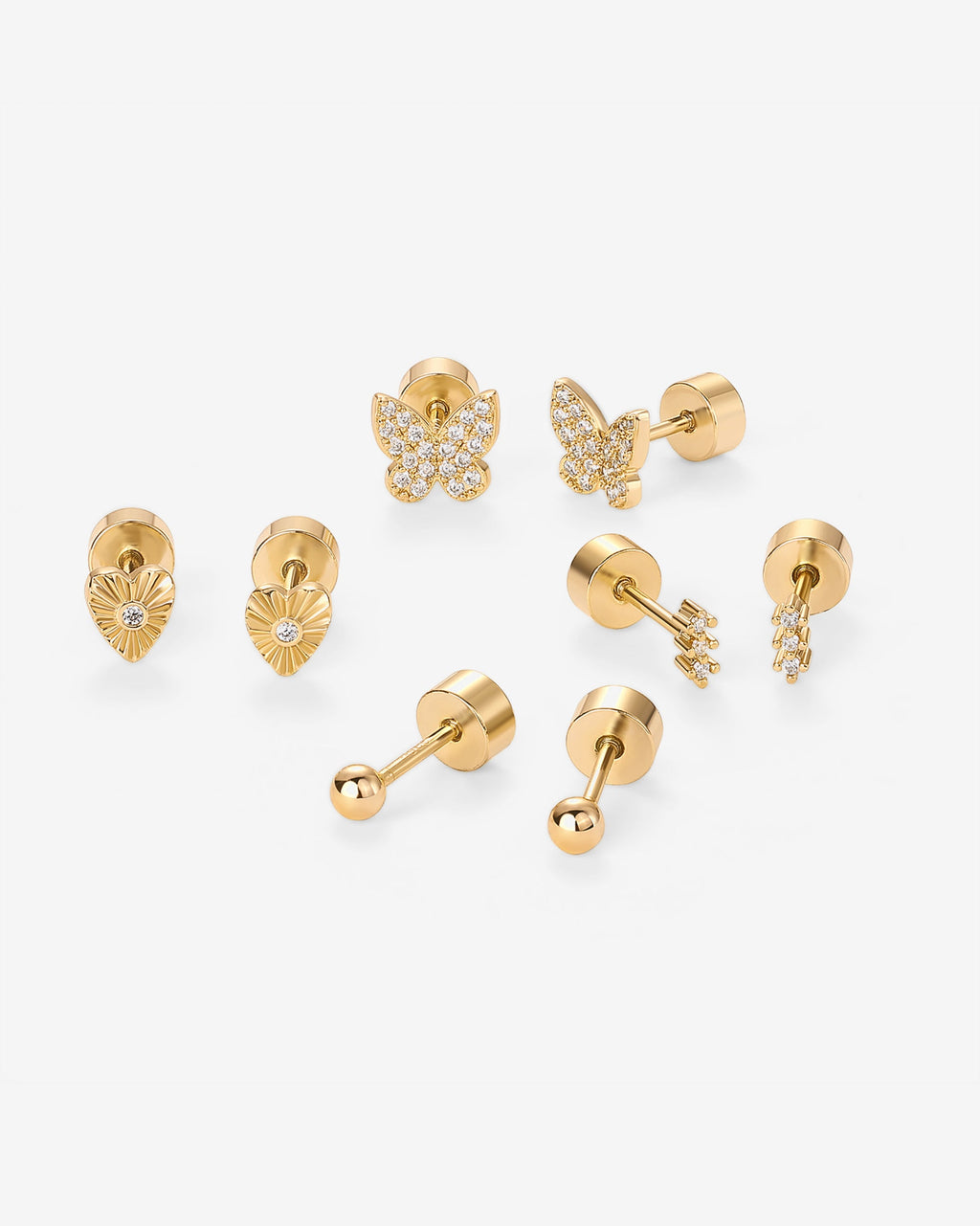 Cute Screw Back Earring Pack
