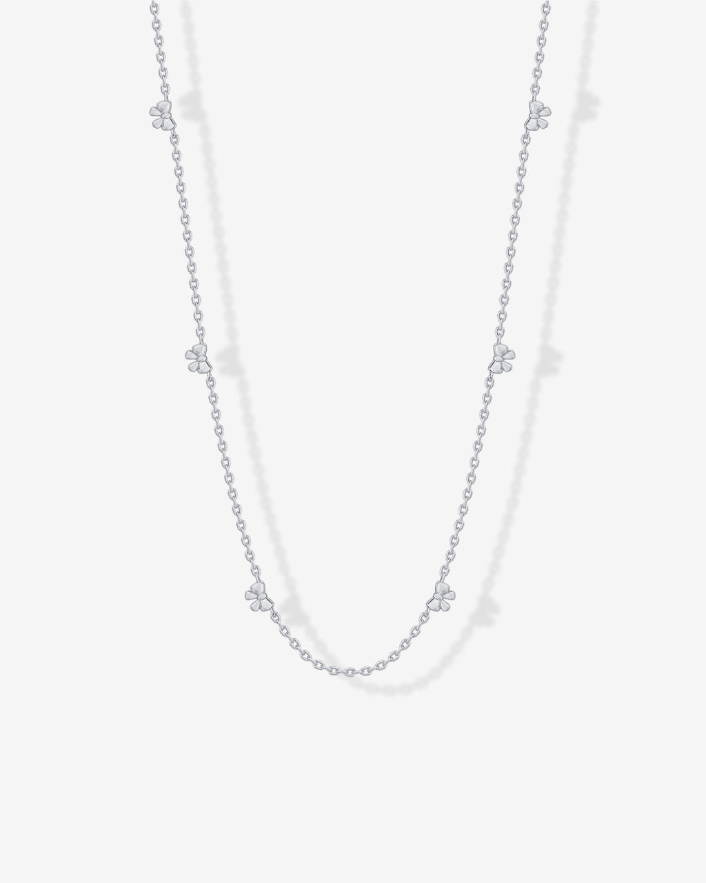 Tiny Bow Station Necklace