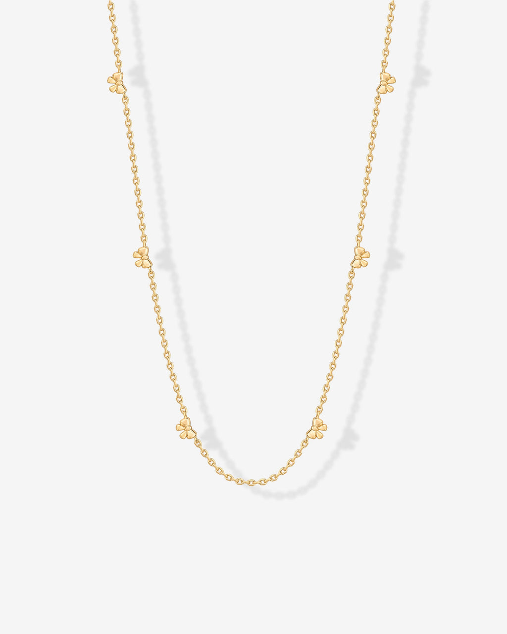 Tiny Bow Station Necklace