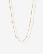 Tiny Bow Station Necklace