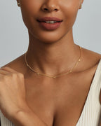 Tiny Bow Station Necklace