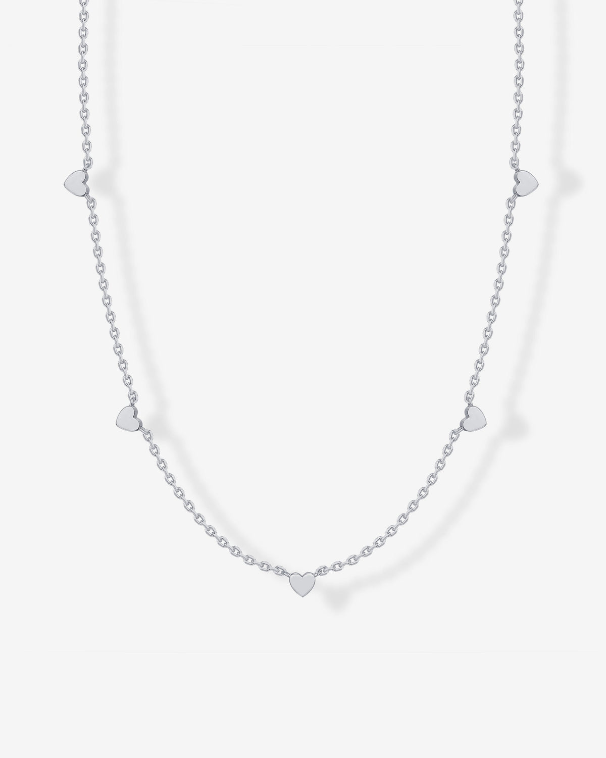 Tiny Heart Station Necklace