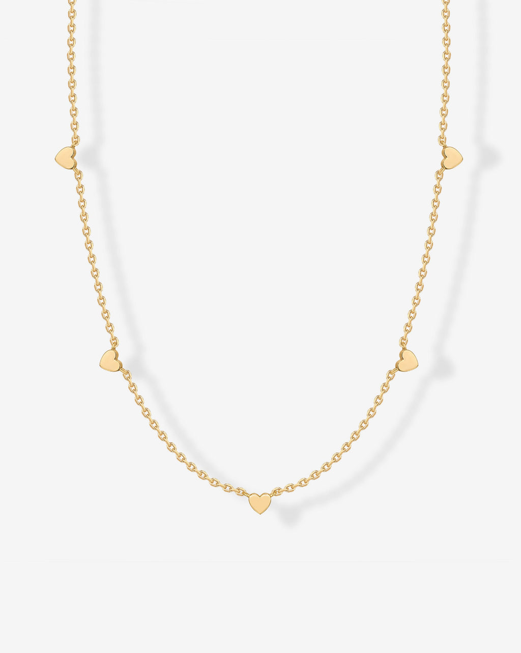 Tiny Heart Station Necklace