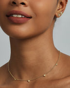 Tiny Heart Station Necklace