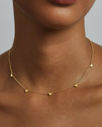 Tiny Heart Station Necklace
