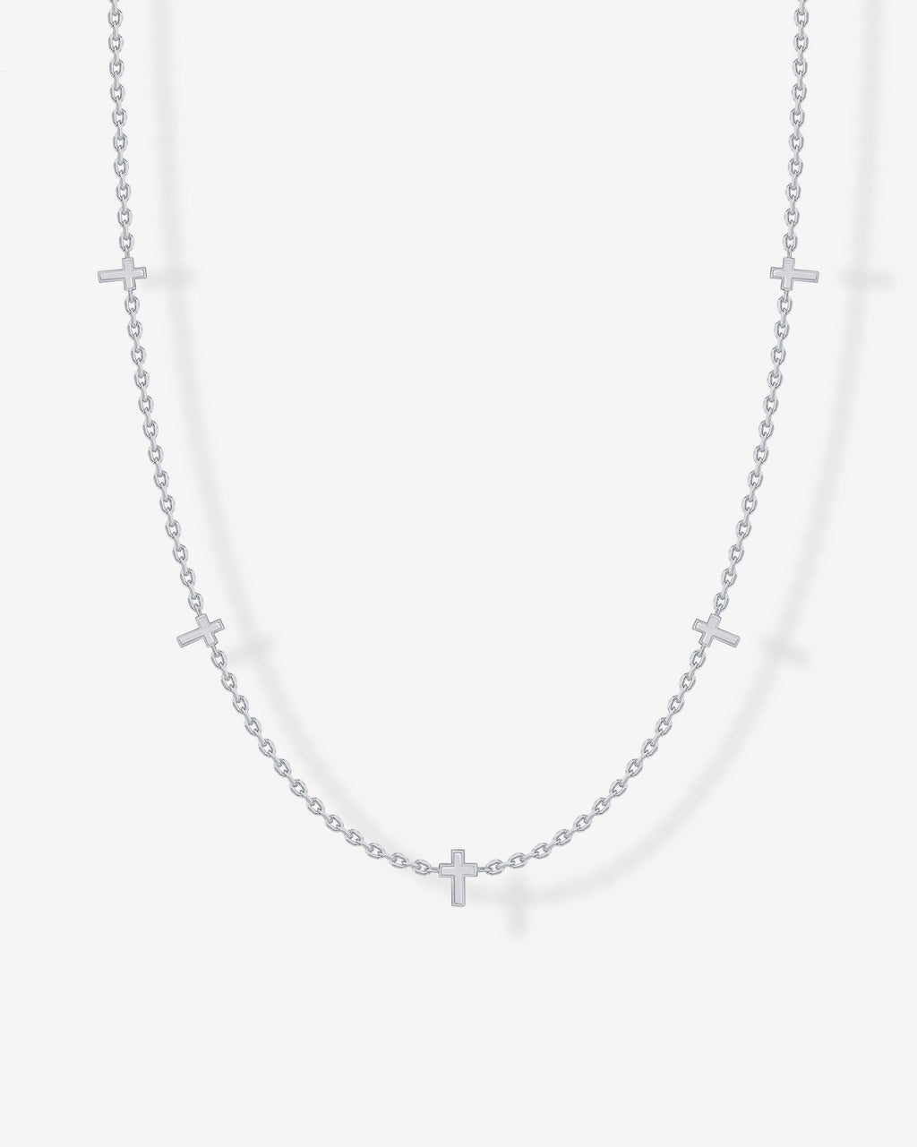 Tiny Cross Station Necklace