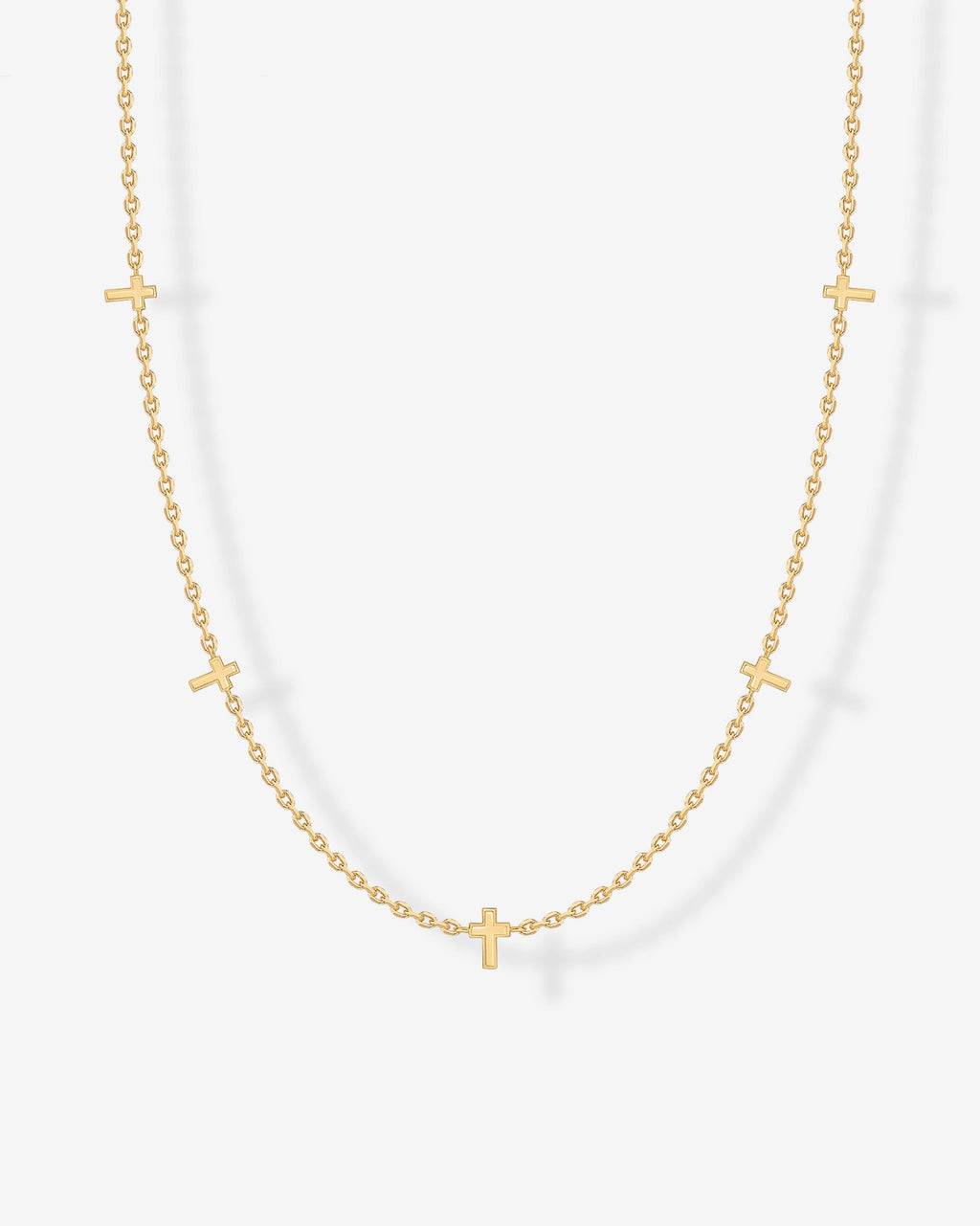Tiny Cross Station Necklace