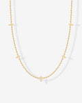 Tiny Cross Station Necklace