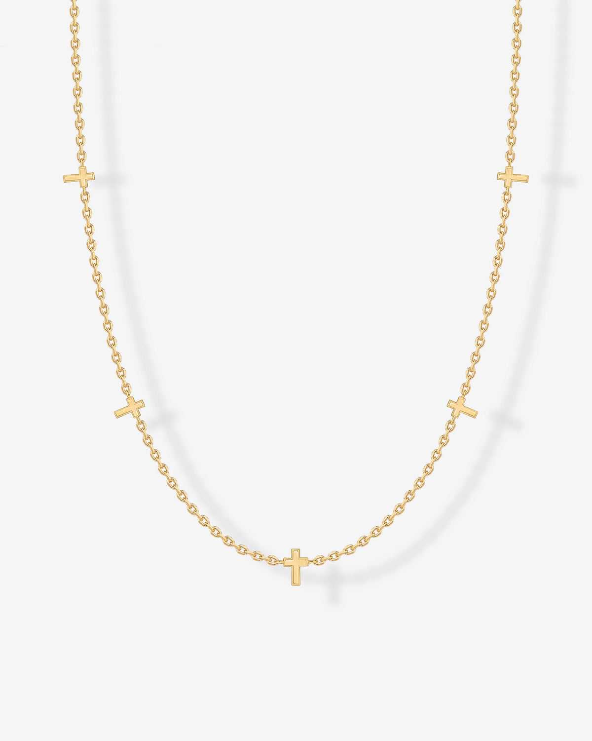 Tiny Cross Station Necklace