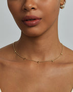 Tiny Cross Station Necklace