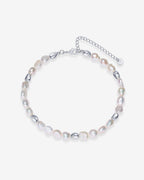 Gold and Freshwater Pearl Bead Anklet