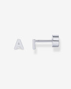 Initial Letter Flatback Earrings