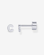 Initial Letter Flatback Earrings