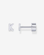 Initial Letter Flatback Earrings