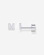 Initial Letter Flatback Earrings